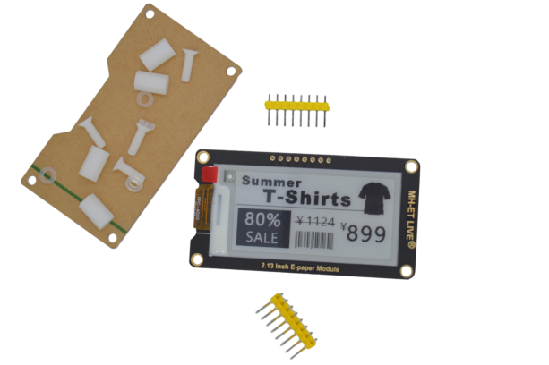 Módulo Epaper 2.13" color negro. Comunicación SPI