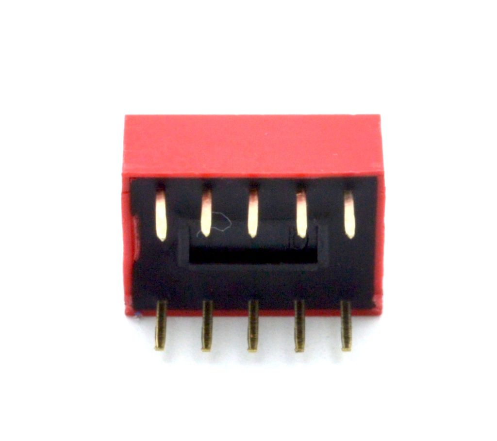 Interruptor DIP perfil horizontal 5 vías para PCB