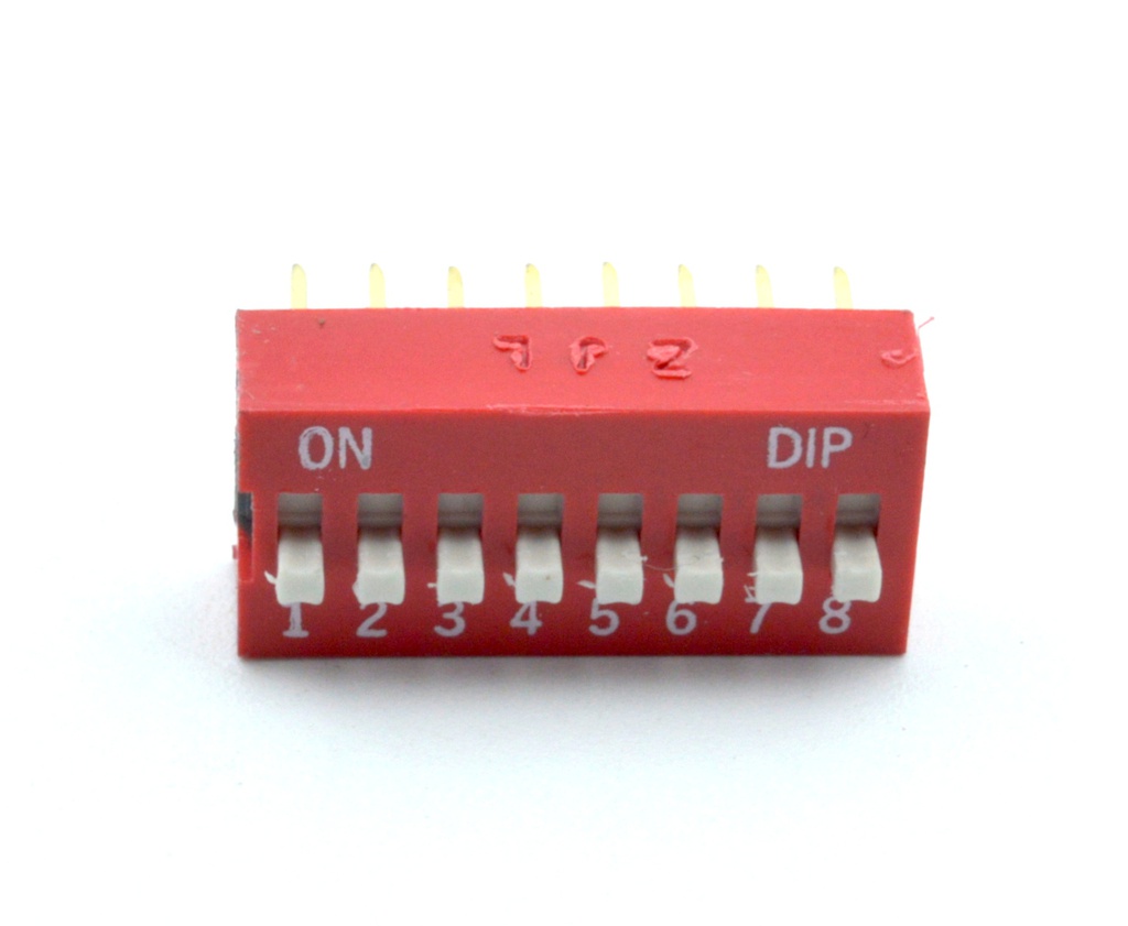 Interruptor DIP perfil horizontal 10 vías para PCB