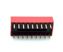 Interruptor DIP perfil horizontal 9 vías para PCB