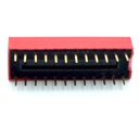 Interruptor DIP perfil horizontal 12 vías para PCB