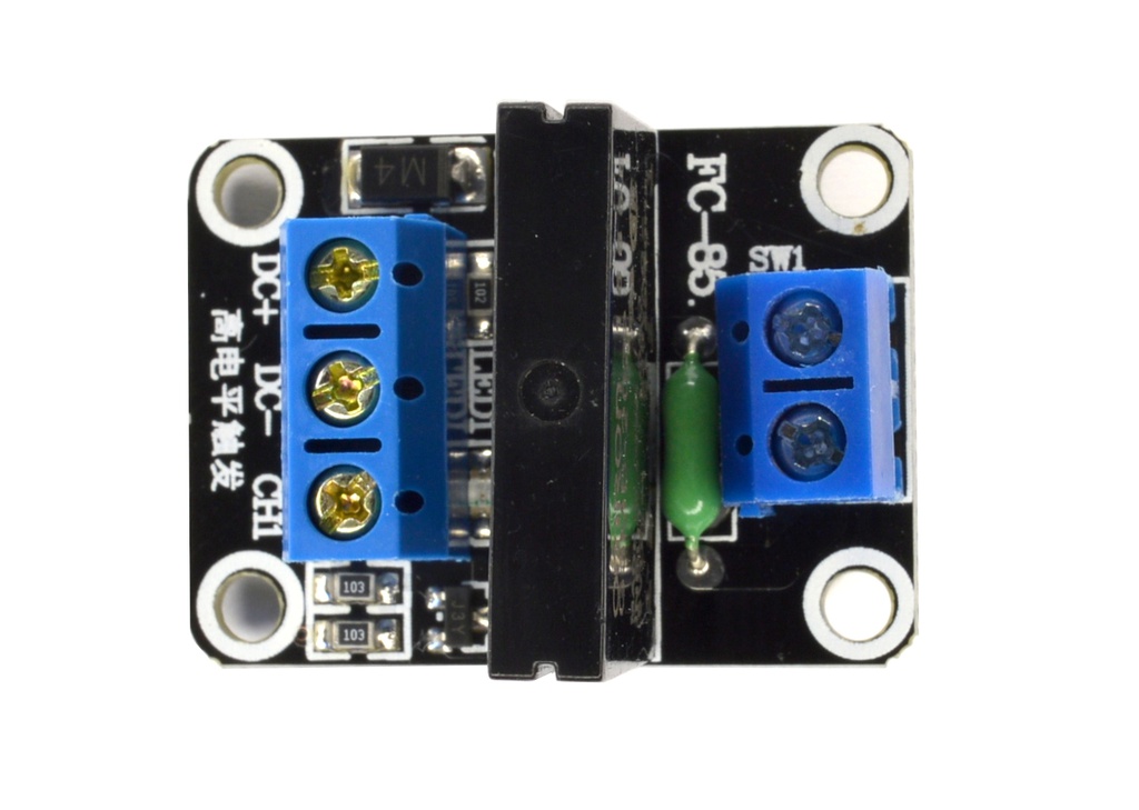 Módulo Relé de estado sólido 1 canal 5V DC 240VAC top