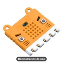 Funda de silicona Kittenbot para micro:bit (demostración de uso) naranja