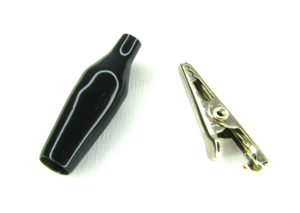 Conector pinza cocodrilo 28 mm color negro tapart1