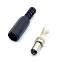 Conector DC Jack 5,5x2,1mm macho soldar