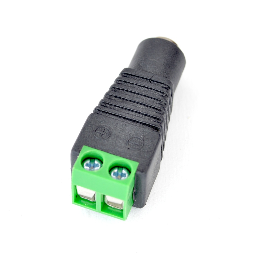 Conector DC Jack Hembra 5,5 x 2,1 mm borna back