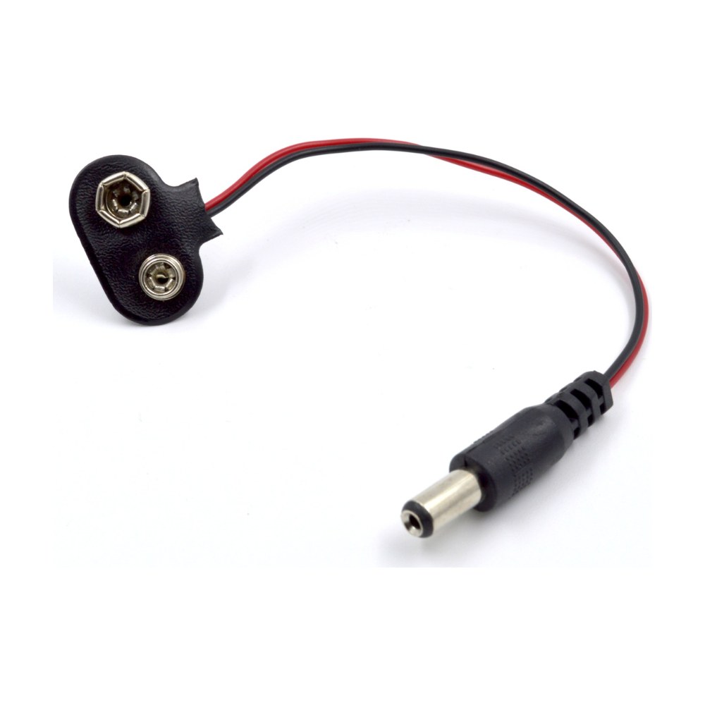 Adaptador para pila de 9V con jack DC