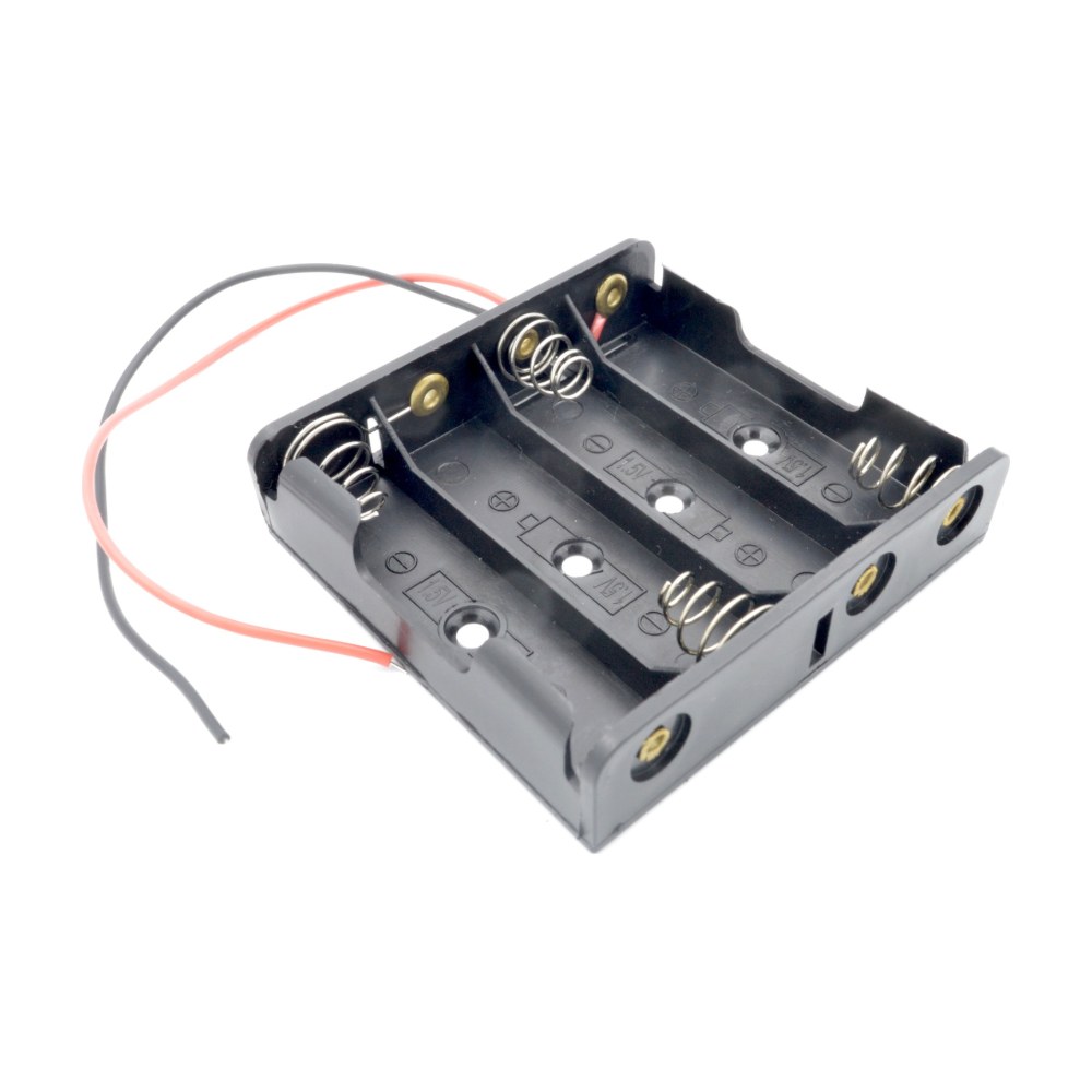 Portapilas 4xAA con cables