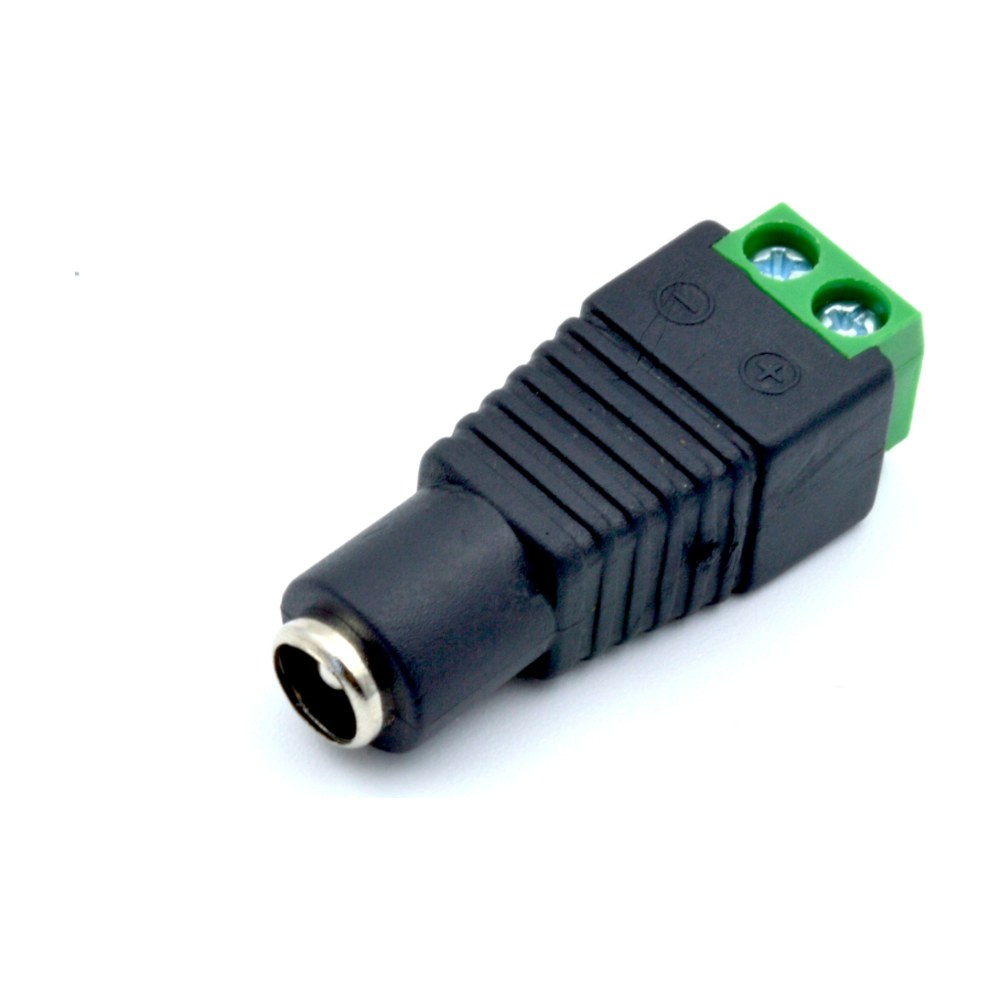 Conector jack DC hembra 5,5x2,1mm con bornas
