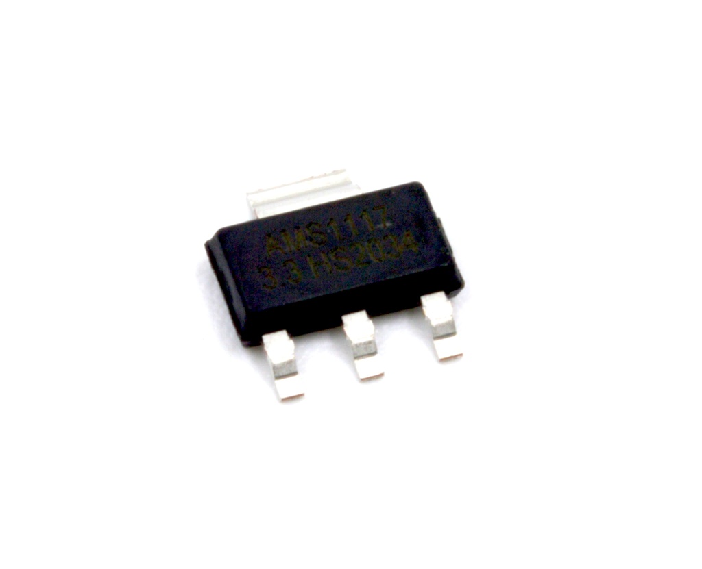 Regulador de voltaje lineal SMD AMS1117 3.3v 1A SOT-223