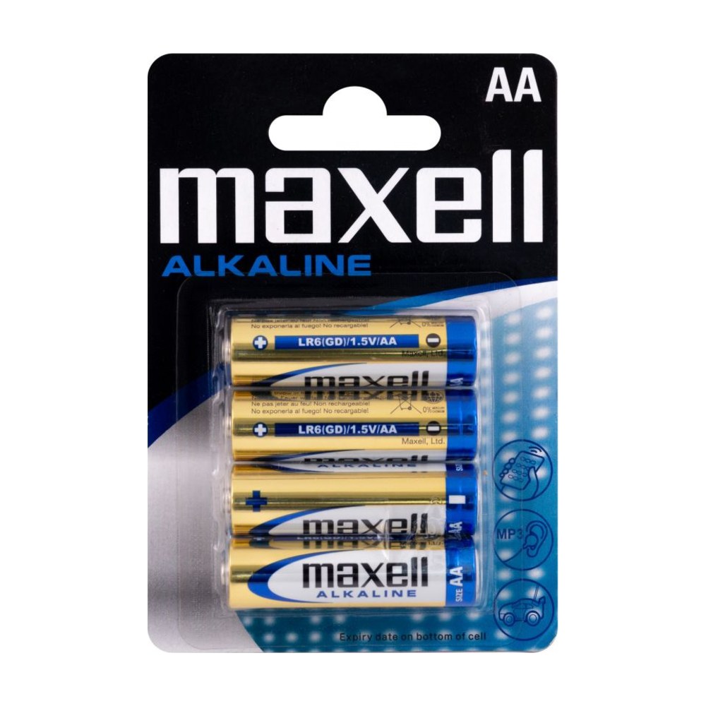 Pack de 4 pilas alcalinas AA Maxell