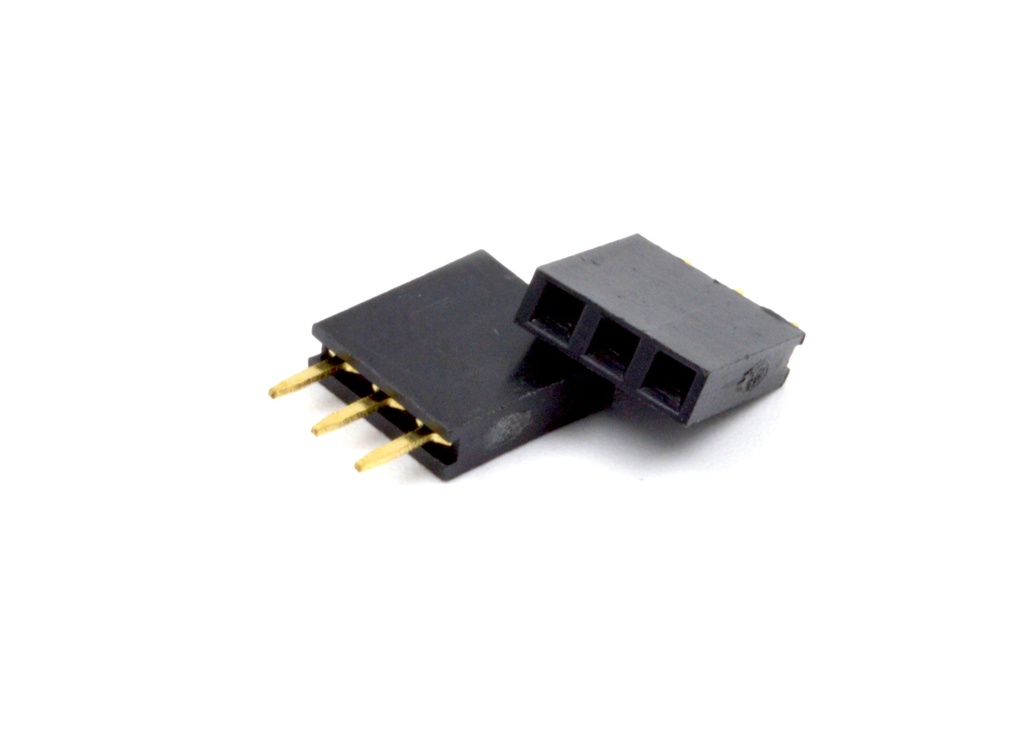 Tira de 3 pines hembra 2.54 mm THD