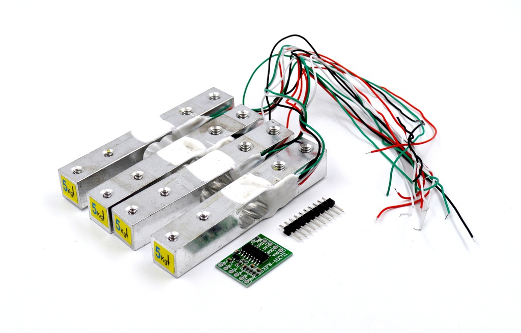 HX711 Módulo Conversor + Celda de carga para 5kg 4 sensores