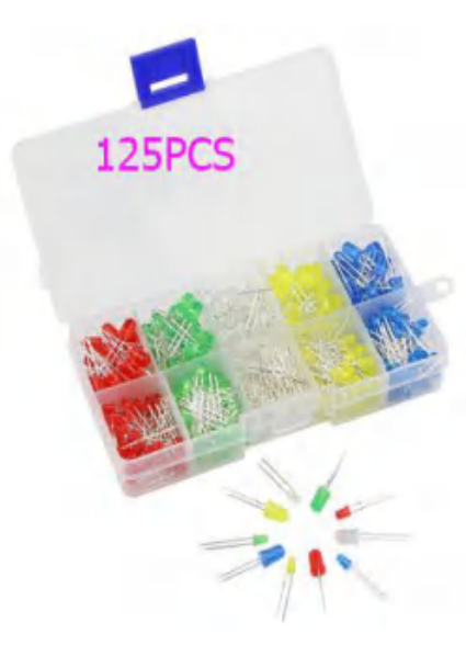 Kit de 125 LEDs de colores (3 y 5 mm)