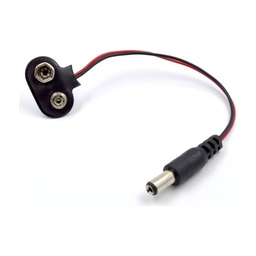 [00010528] Adaptador para pila de 9V con conector jack DC