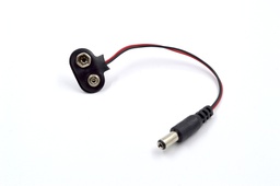 [00010528] Adaptador pila 9V 6F22 con conector DC