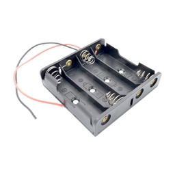 [00010658] Portapilas 4xAA con cables