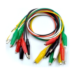 [00014533] Kit de 10 cables cocodrilo-cocodrilo 50cm