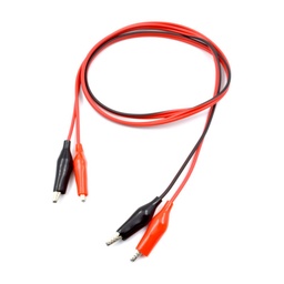 [00014564] Par de cables cocodrilo-cocodrilo 1m