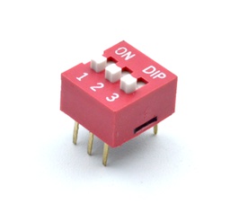 [00025454] Interruptor DIP perfil horizontal 3 vías para PCB