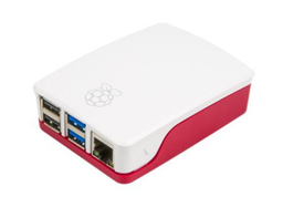 [00040922] Carcasa de plástico oficial Raspberry Pi 4B (roja y blanca)